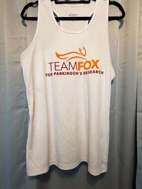 *FREE with Purchase* ASICS White TEAM FOX Charity Tank Top
